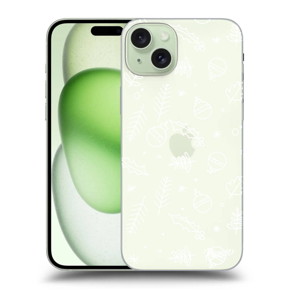 Silikonový Průhledný Obal Pro Apple IPhone 15 Plus - Mistletoe