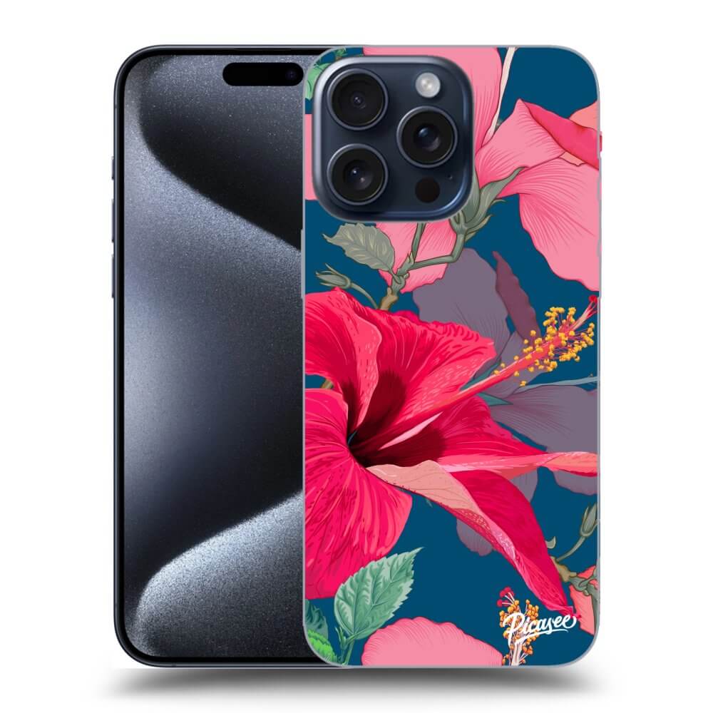 Silikonový Průhledný Obal Pro Apple IPhone 15 Pro Max - Hibiscus