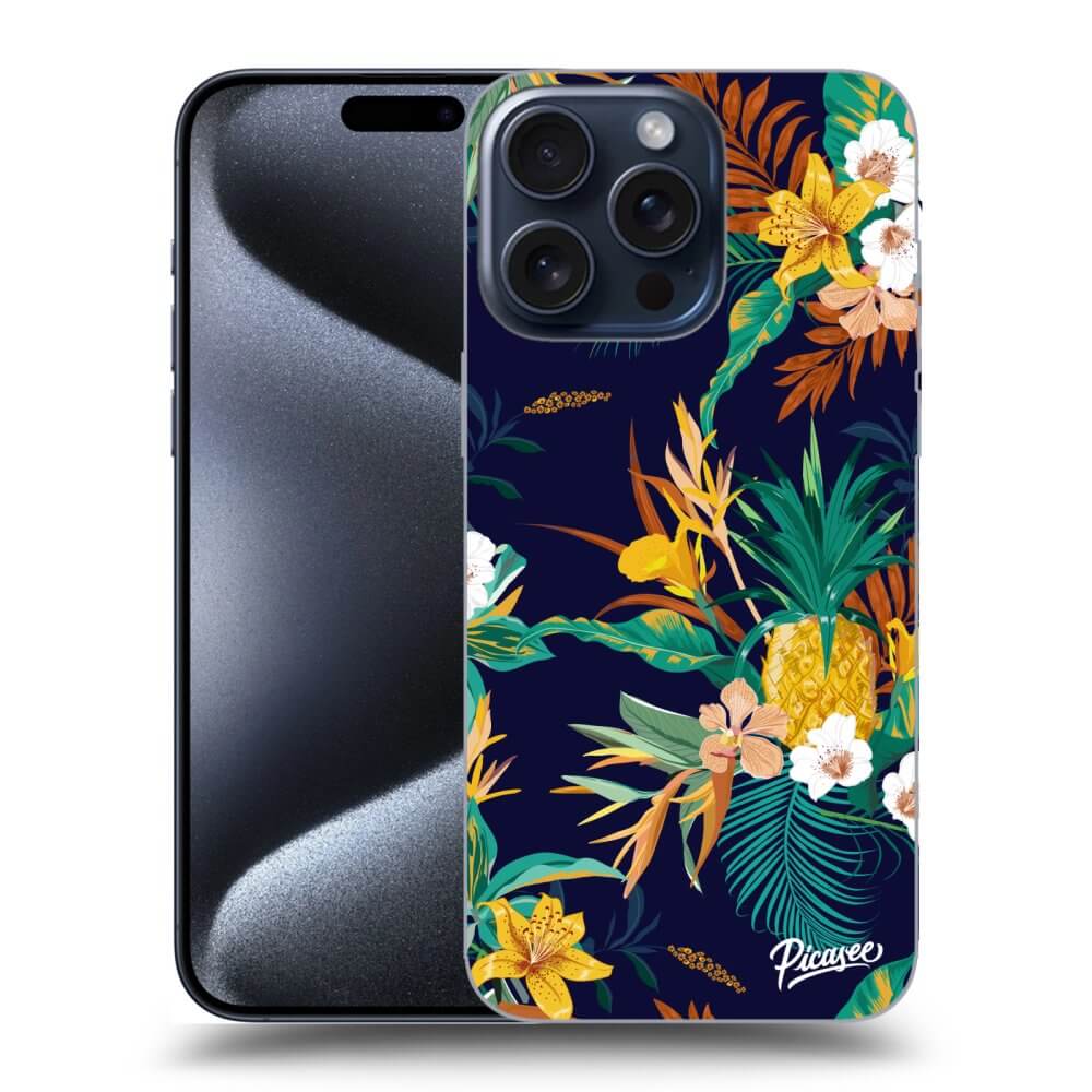 Silikonový Průhledný Obal Pro Apple IPhone 15 Pro Max - Pineapple Color