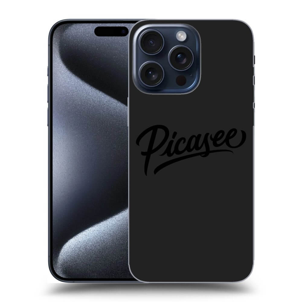 Silikonový černý Obal Pro Apple IPhone 15 Pro Max - Picasee - Black