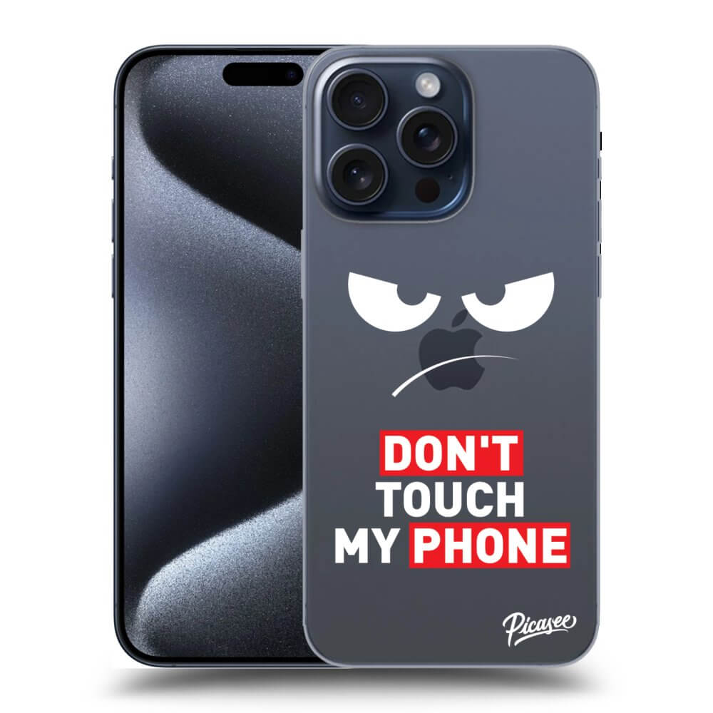 Silikonový Průhledný Obal Pro Apple IPhone 15 Pro Max - Angry Eyes - Transparent