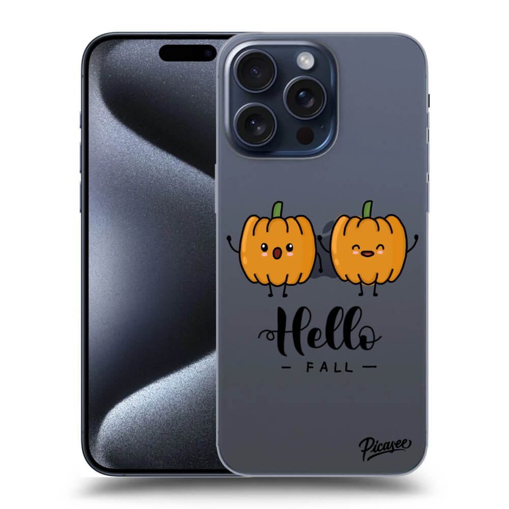 Silikonový Průhledný Obal Pro Apple IPhone 15 Pro Max - Hallo Fall