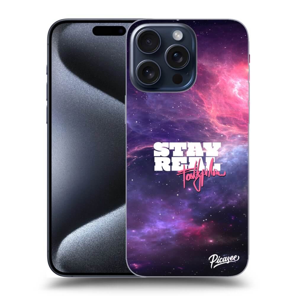 Silikonový černý Obal Pro Apple IPhone 15 Pro Max - Stay Real