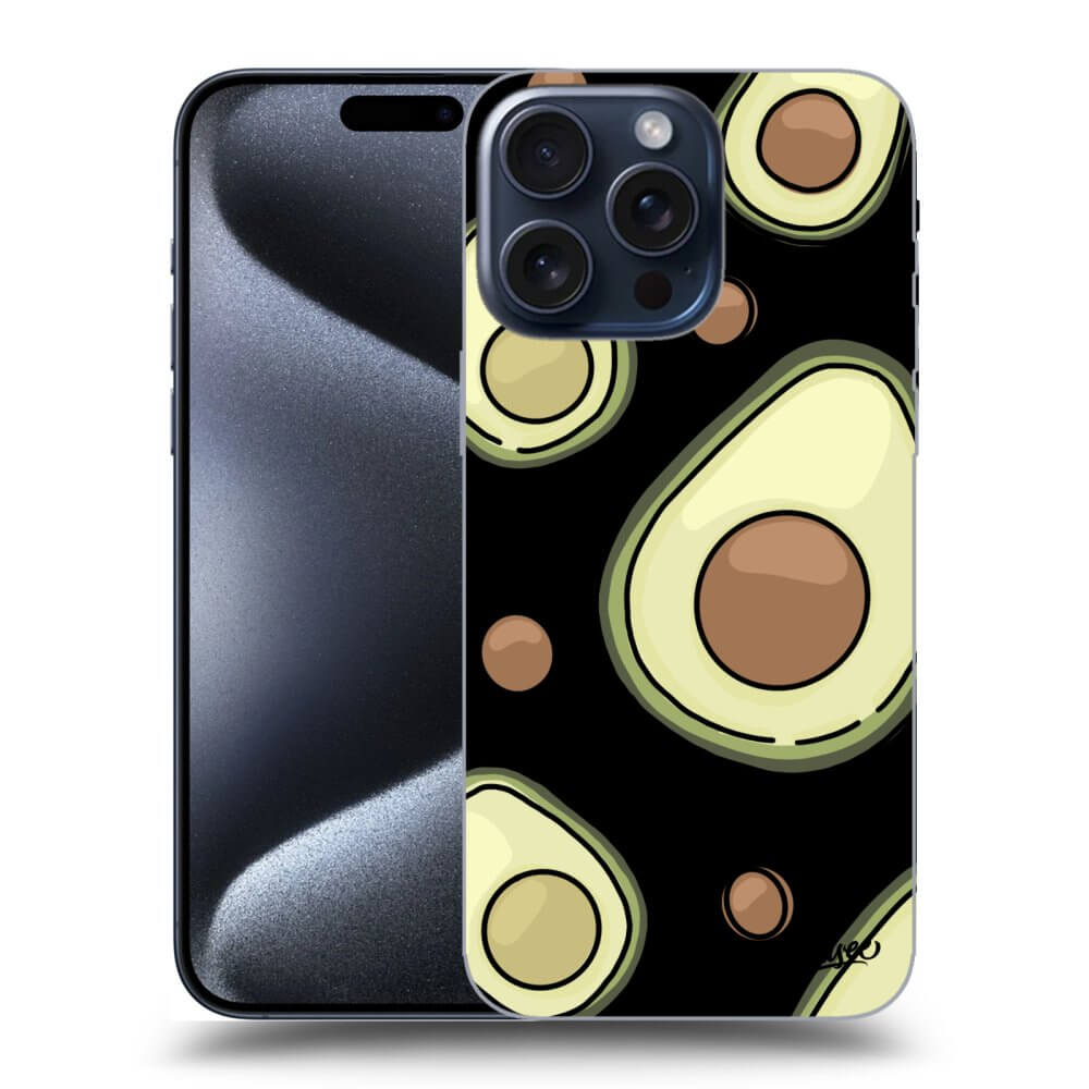 Silikonový černý Obal Pro Apple IPhone 15 Pro Max - Avocado