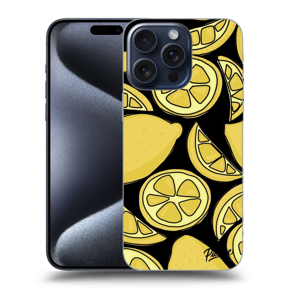 Silikonový černý Obal Pro Apple IPhone 15 Pro Max - Lemon