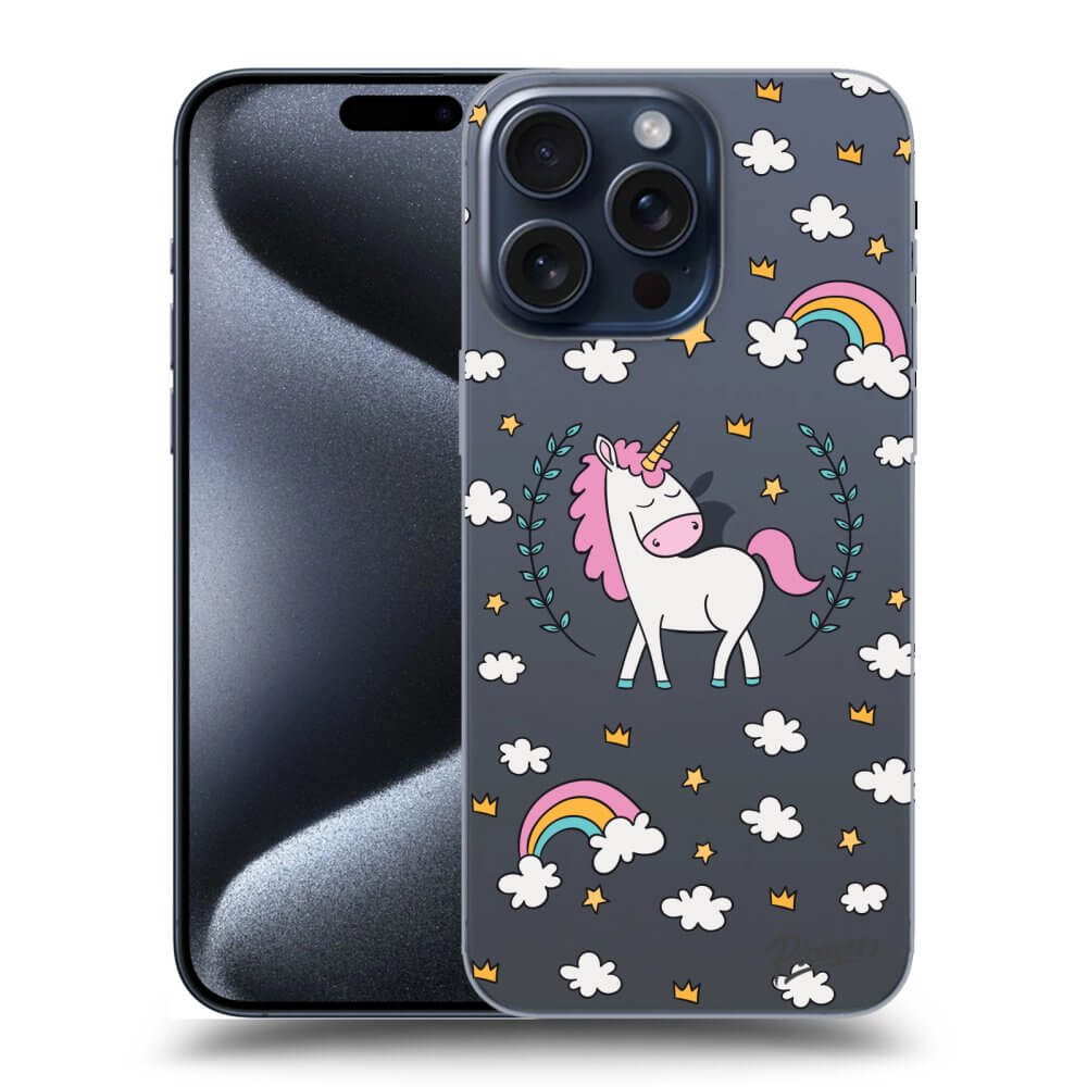 Silikonový Průhledný Obal Pro Apple IPhone 15 Pro Max - Unicorn Hvězdné Nebe