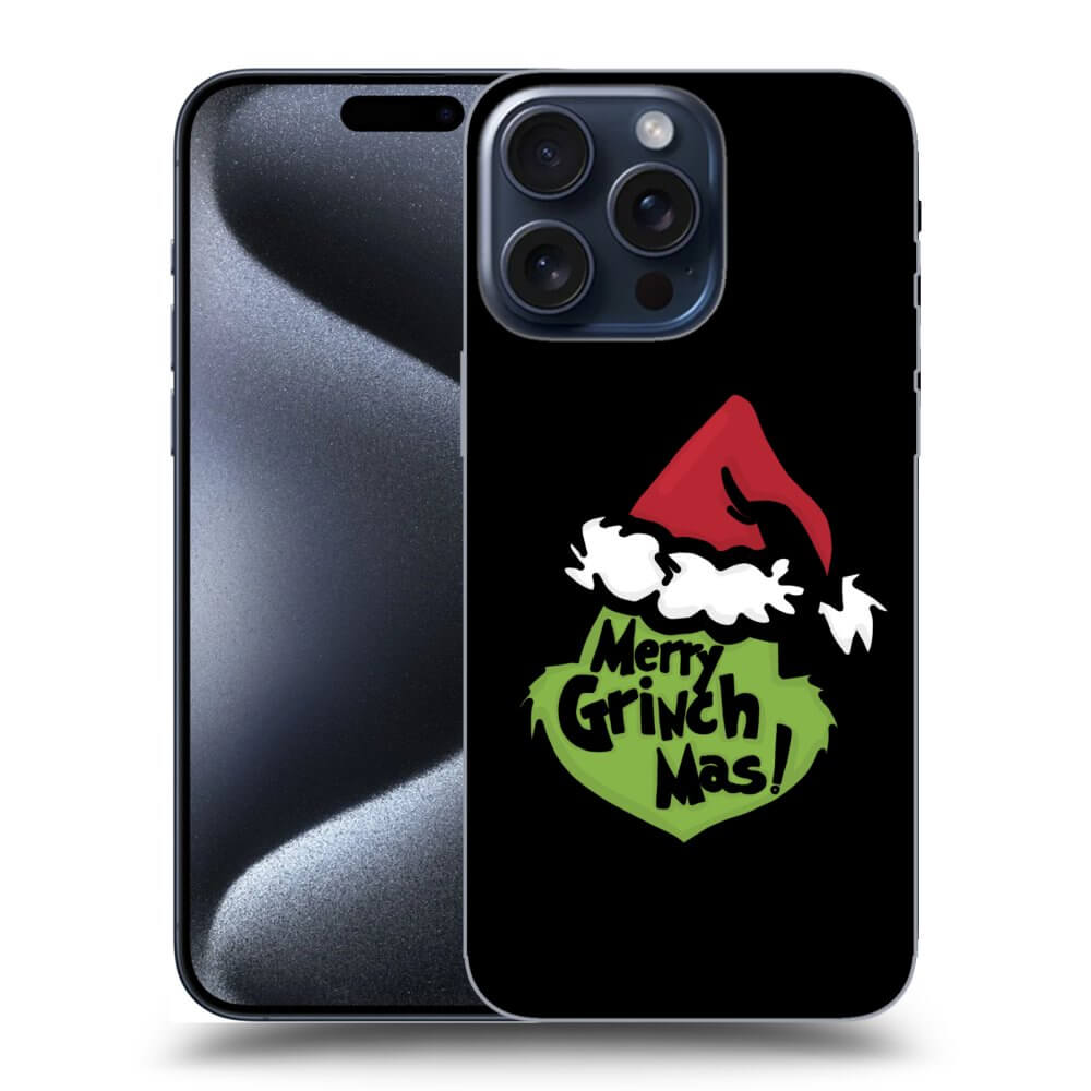 Silikonový černý Obal Pro Apple IPhone 15 Pro Max - Grinch 2