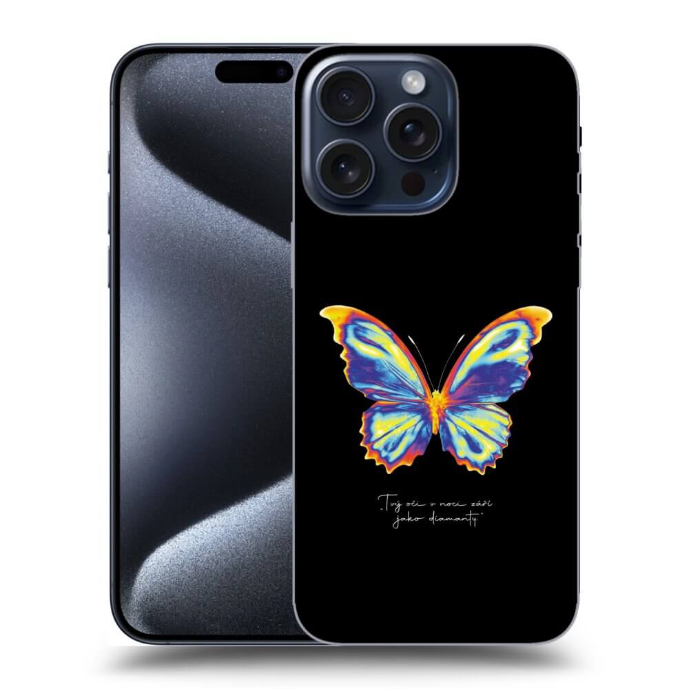 Silikonový černý Obal Pro Apple IPhone 15 Pro Max - Diamanty Black