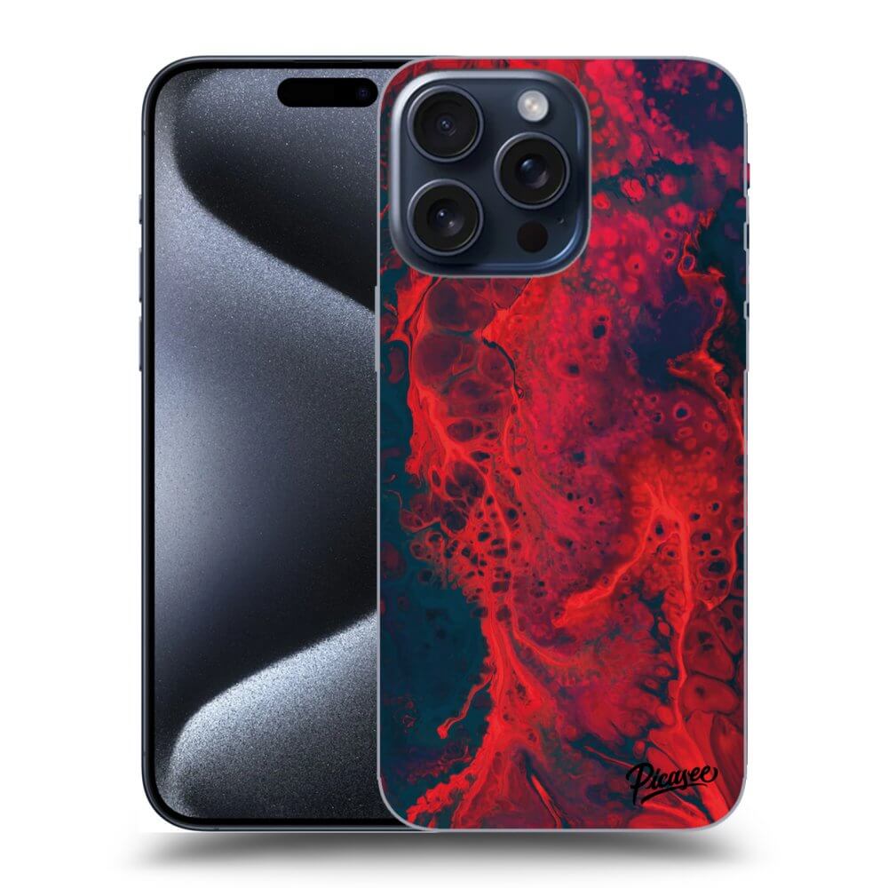 Silikonový černý Obal Pro Apple IPhone 15 Pro Max - Organic Red