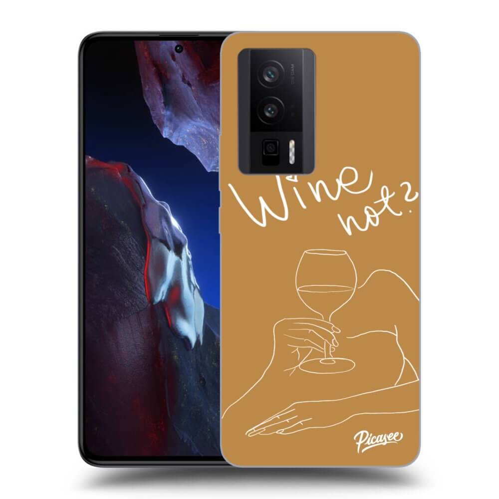 Silikonový černý Obal Pro Xiaomi Poco F5 Pro 5G - Wine Not