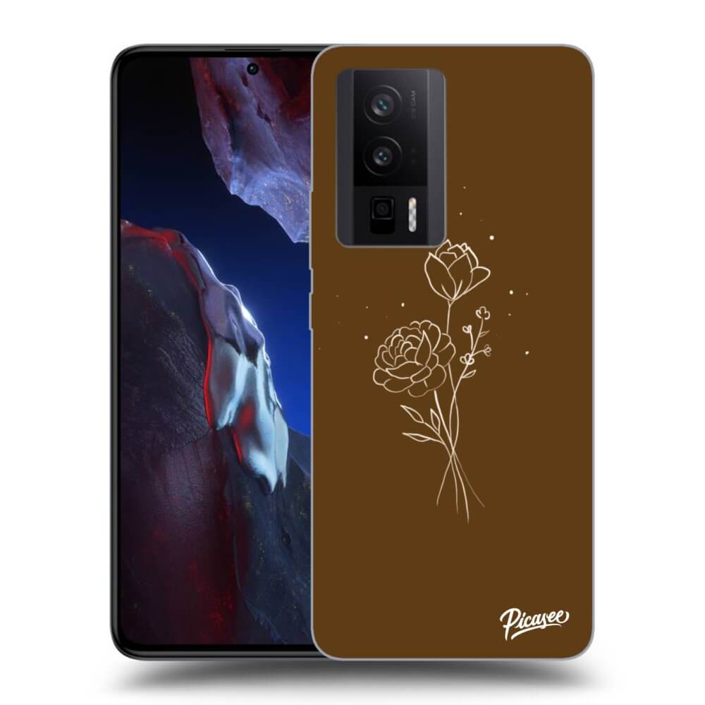 ULTIMATE CASE Pro Xiaomi Poco F5 Pro 5G - Brown Flowers