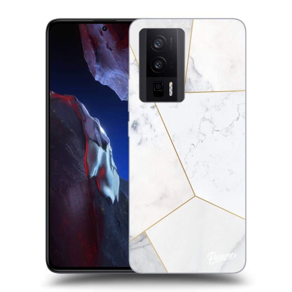 Silikonový Průhledný Obal Pro Xiaomi Poco F5 Pro 5G - White Tile