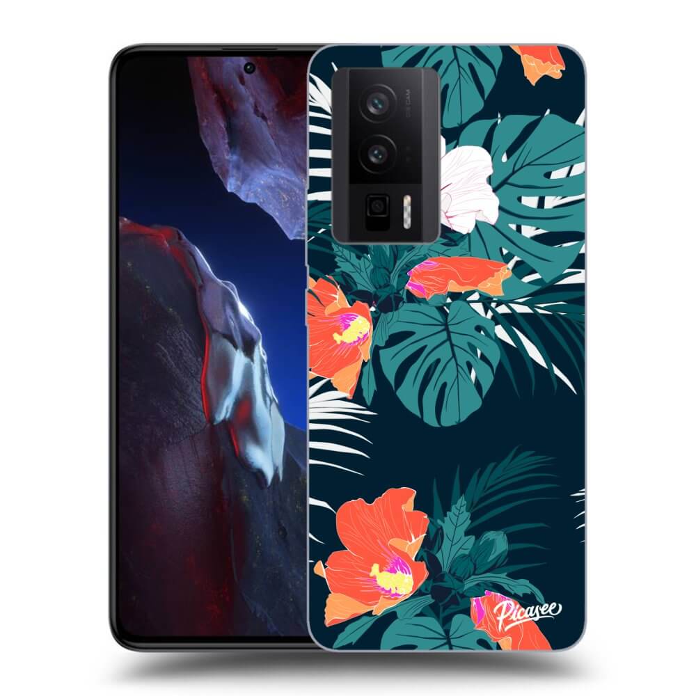 Silikonový černý Obal Pro Xiaomi Poco F5 Pro 5G - Monstera Color