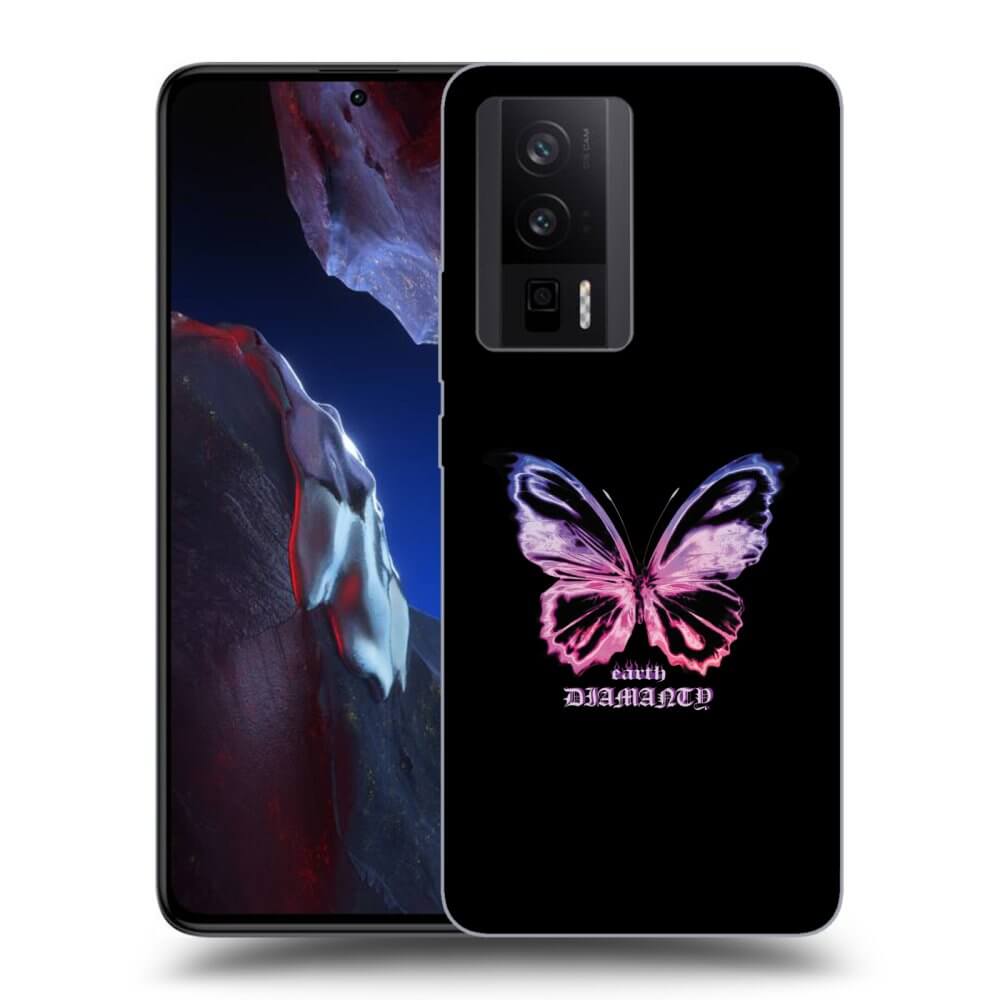 Silikonový černý Obal Pro Xiaomi Poco F5 Pro 5G - Diamanty Purple