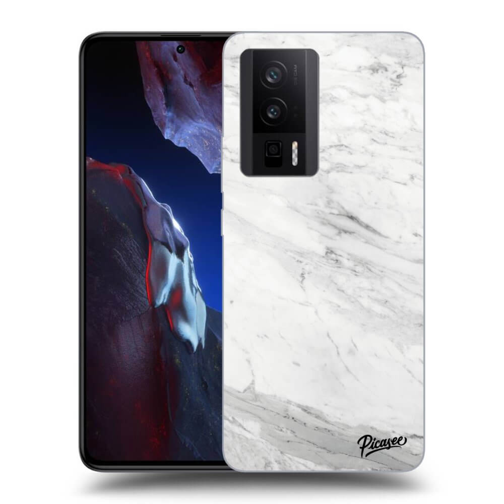 Silikonový Průhledný Obal Pro Xiaomi Poco F5 Pro 5G - White Marble