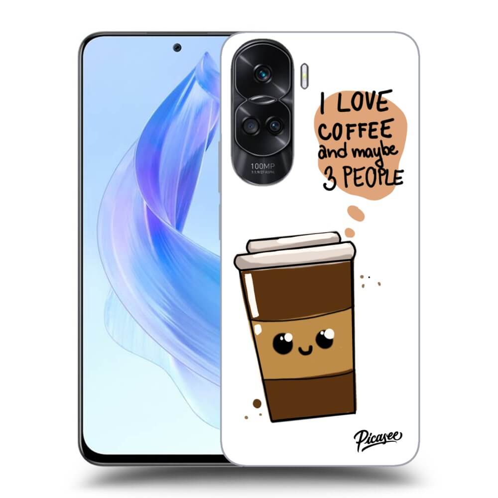 Silikonový Průhledný Obal Pro Honor 90 Lite 5G - Cute Coffee