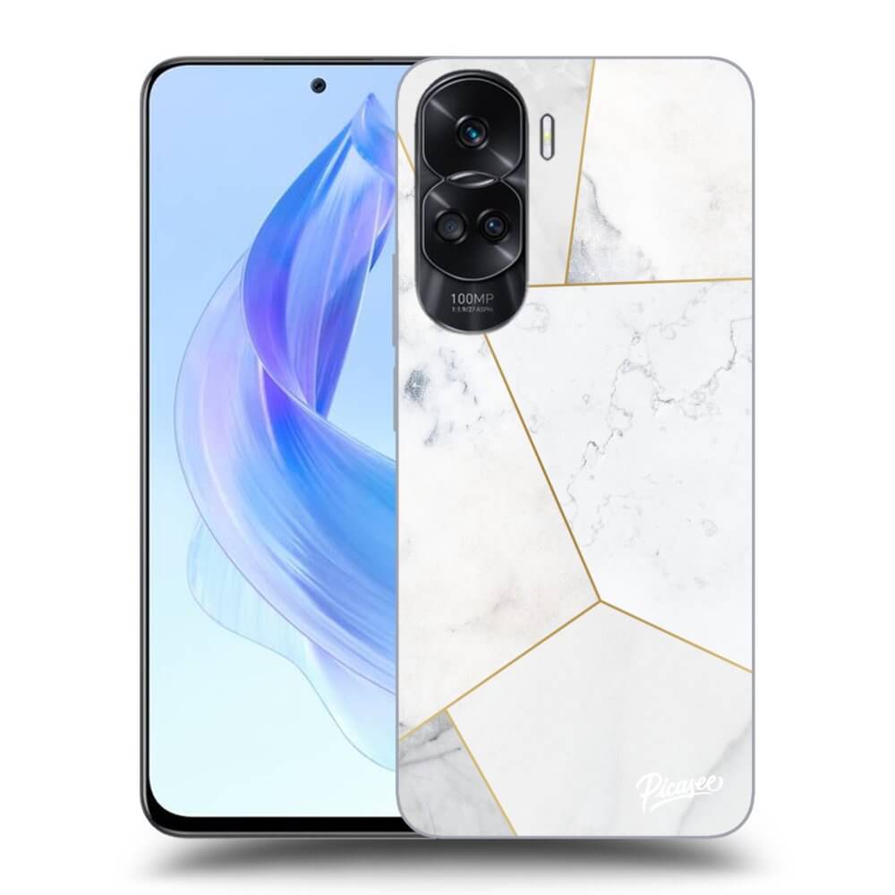 Silikonový Průhledný Obal Pro Honor 90 Lite 5G - White Tile