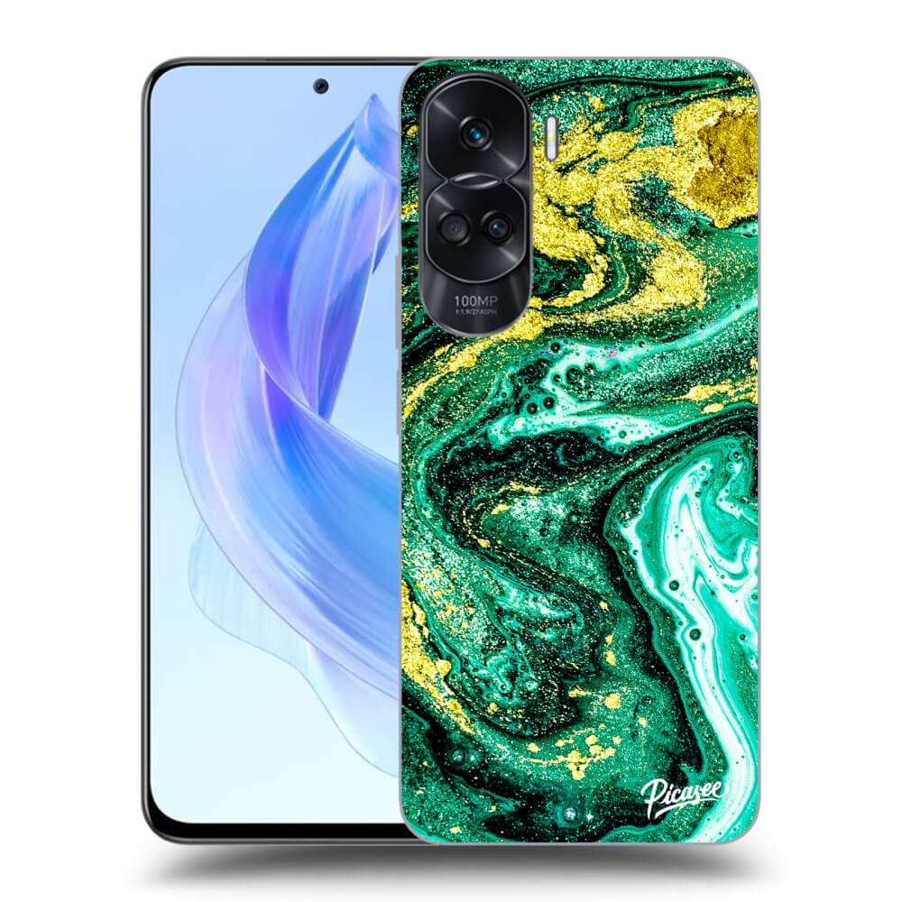 Silikonový Průhledný Obal Pro Honor 90 Lite 5G - Green Gold