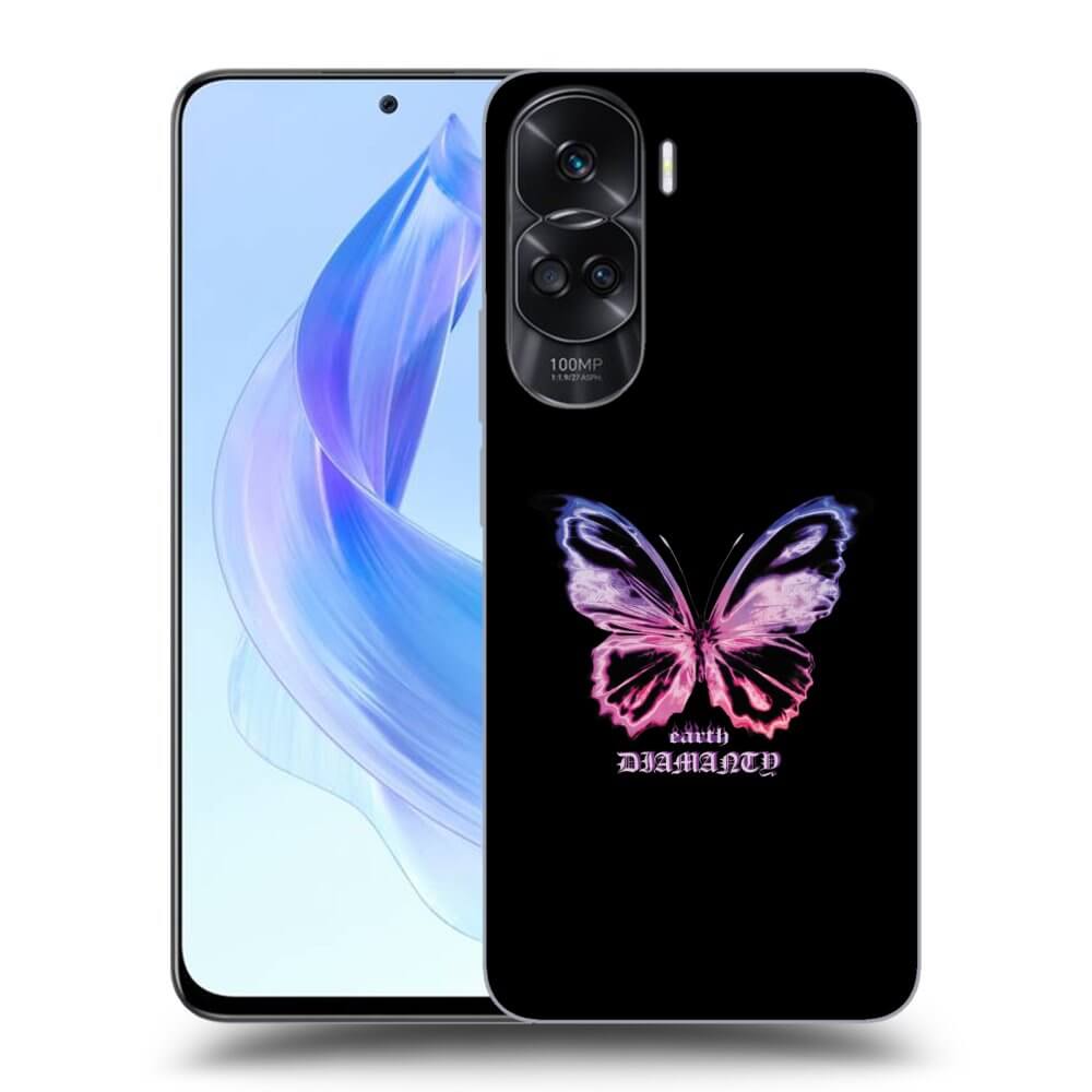 Silikonový černý Obal Pro Honor 90 Lite 5G - Diamanty Purple