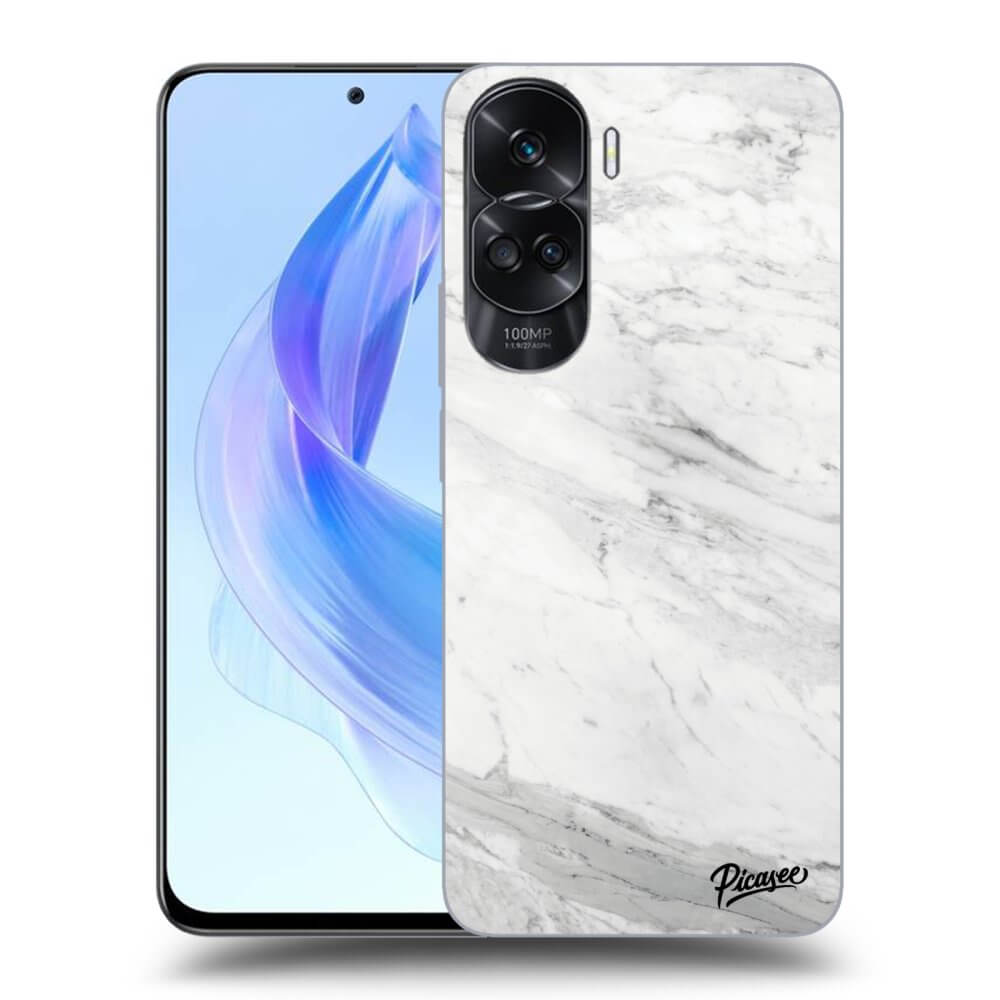 Silikonový černý Obal Pro Honor 90 Lite 5G - White Marble