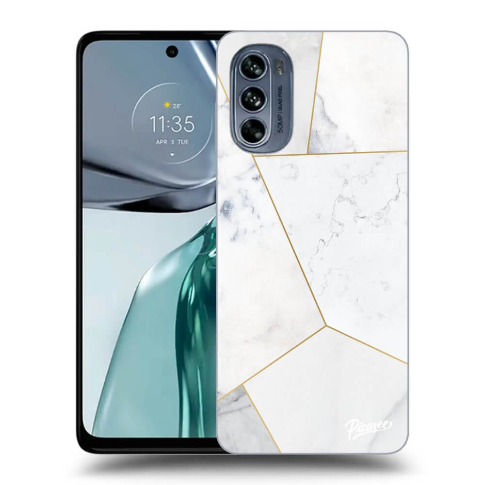 Silikonový Průhledný Obal Pro Motorola Moto G62 - White Tile