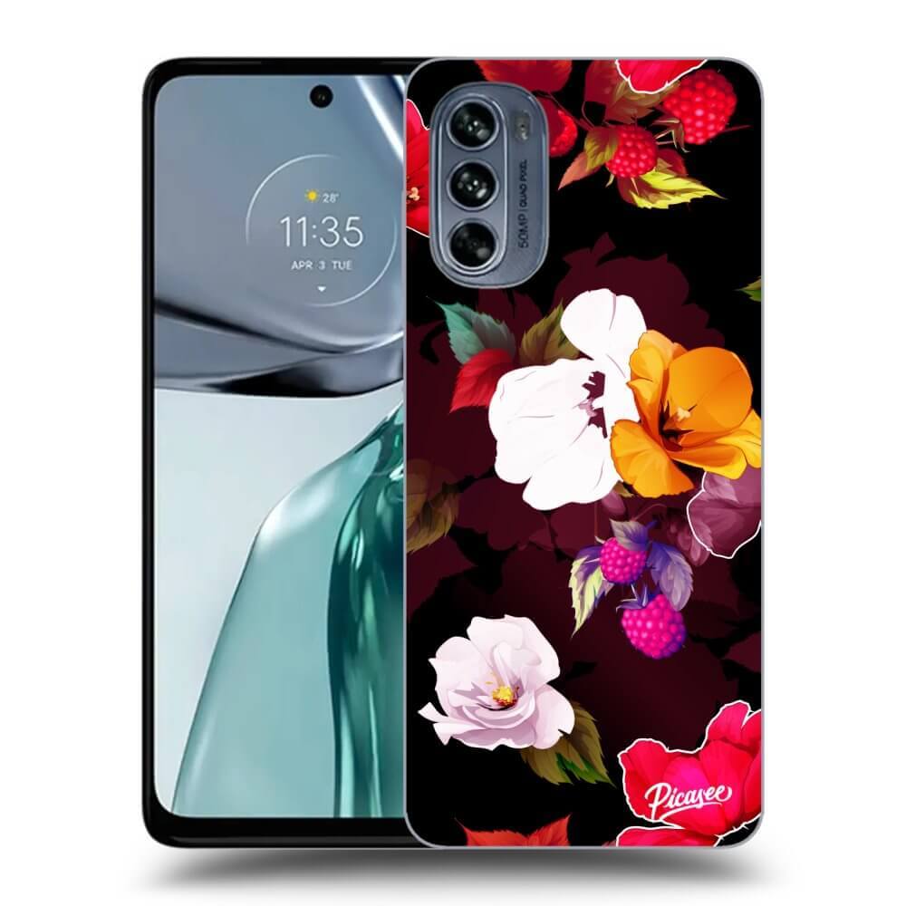 Silikonový černý Obal Pro Motorola Moto G62 - Flowers And Berries