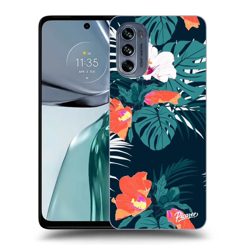 Silikonový černý Obal Pro Motorola Moto G62 - Monstera Color