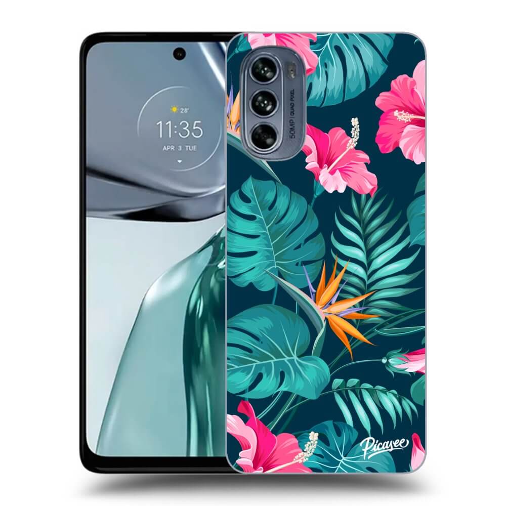 Silikonový černý Obal Pro Motorola Moto G62 - Pink Monstera