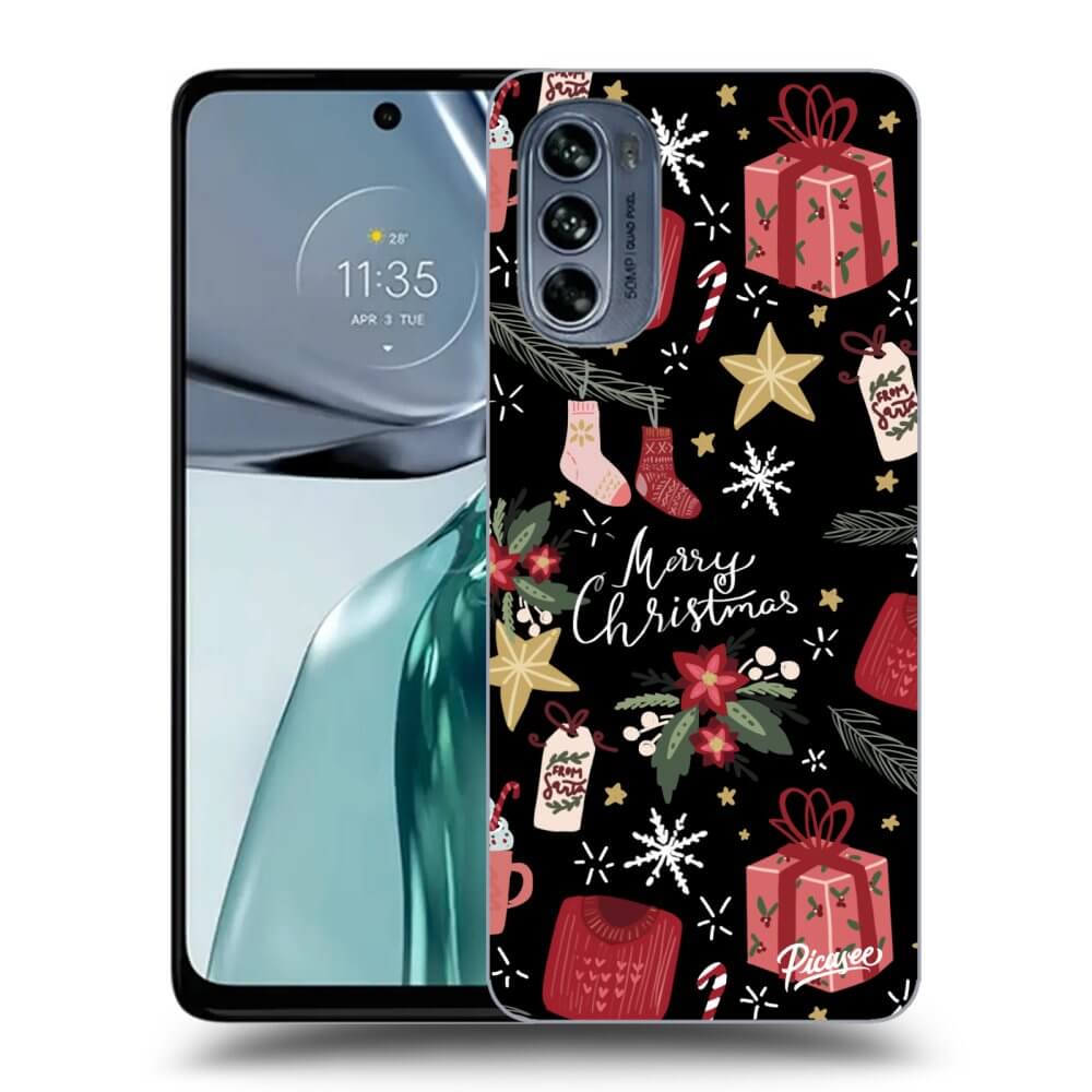 Silikonový černý Obal Pro Motorola Moto G62 - Christmas