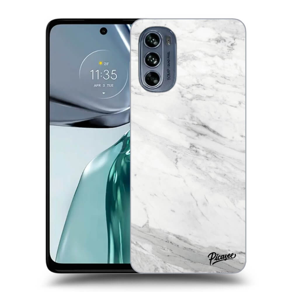 Silikonový Průhledný Obal Pro Motorola Moto G62 - White Marble