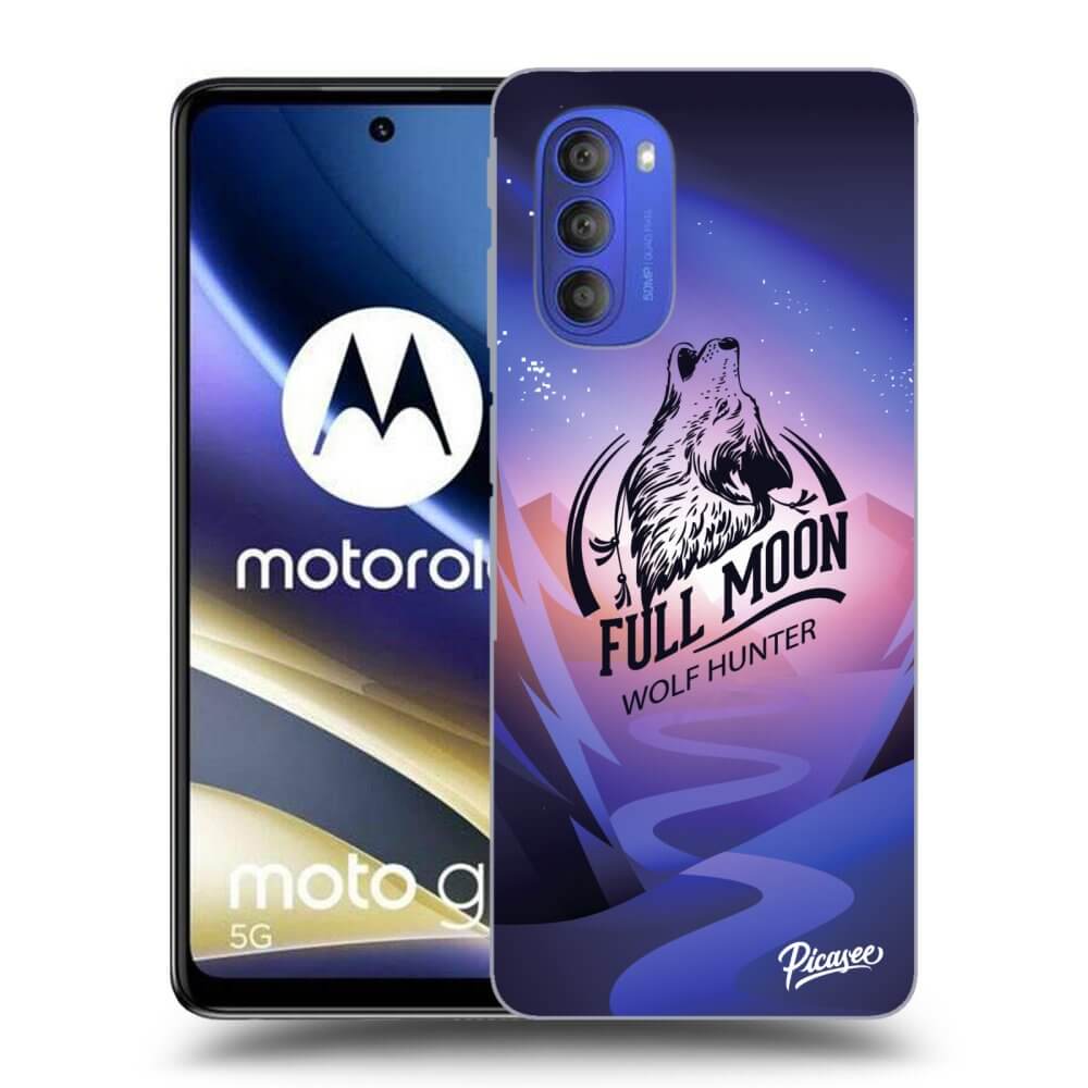 Silikonový černý Obal Pro Motorola Moto G51 - Vlk