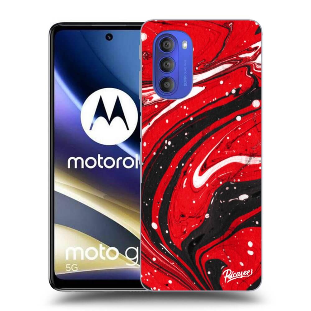 Silikonový Průhledný Obal Pro Motorola Moto G51 - Red Black