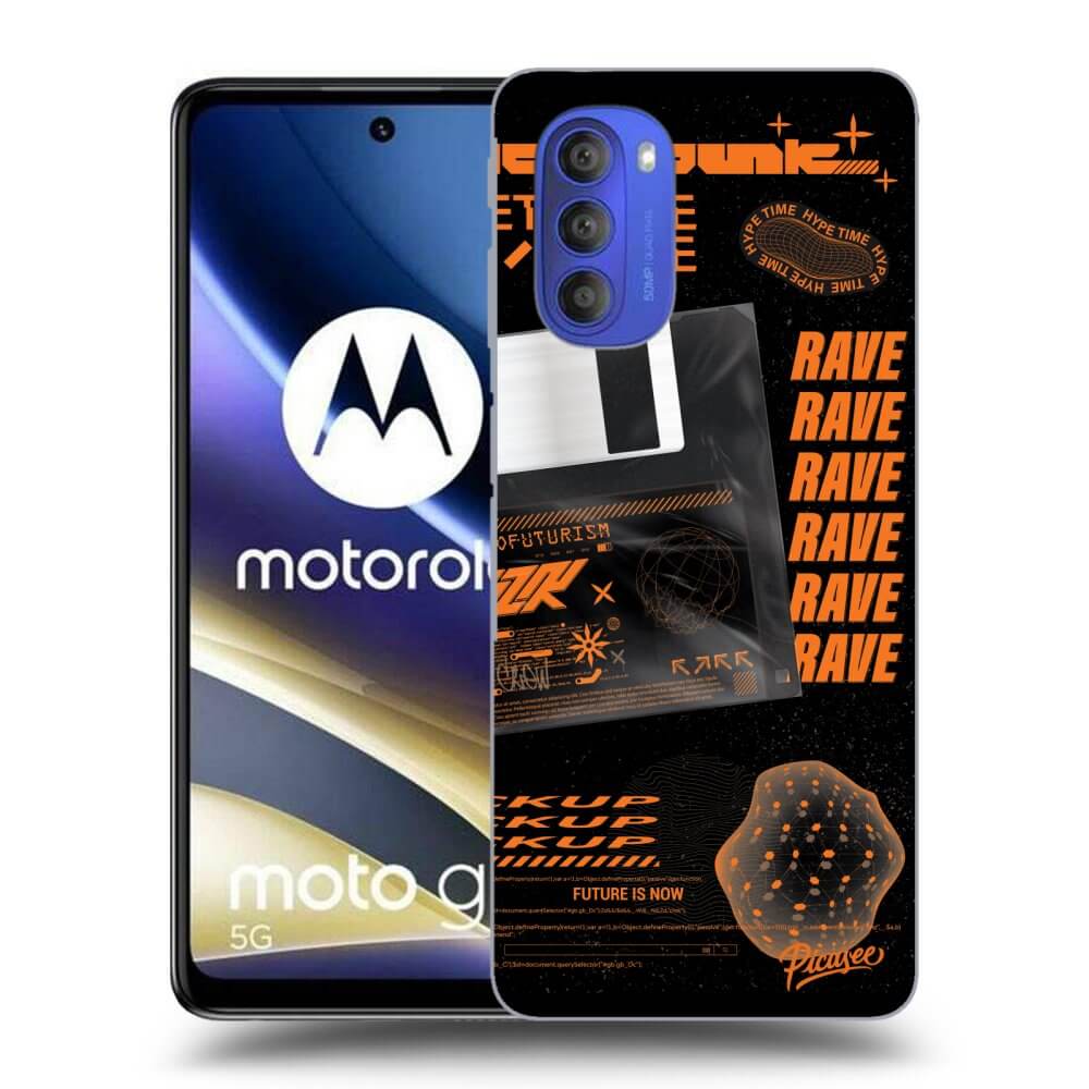 Picasee silikonový černý obal pro Motorola Moto G51 - RAVE