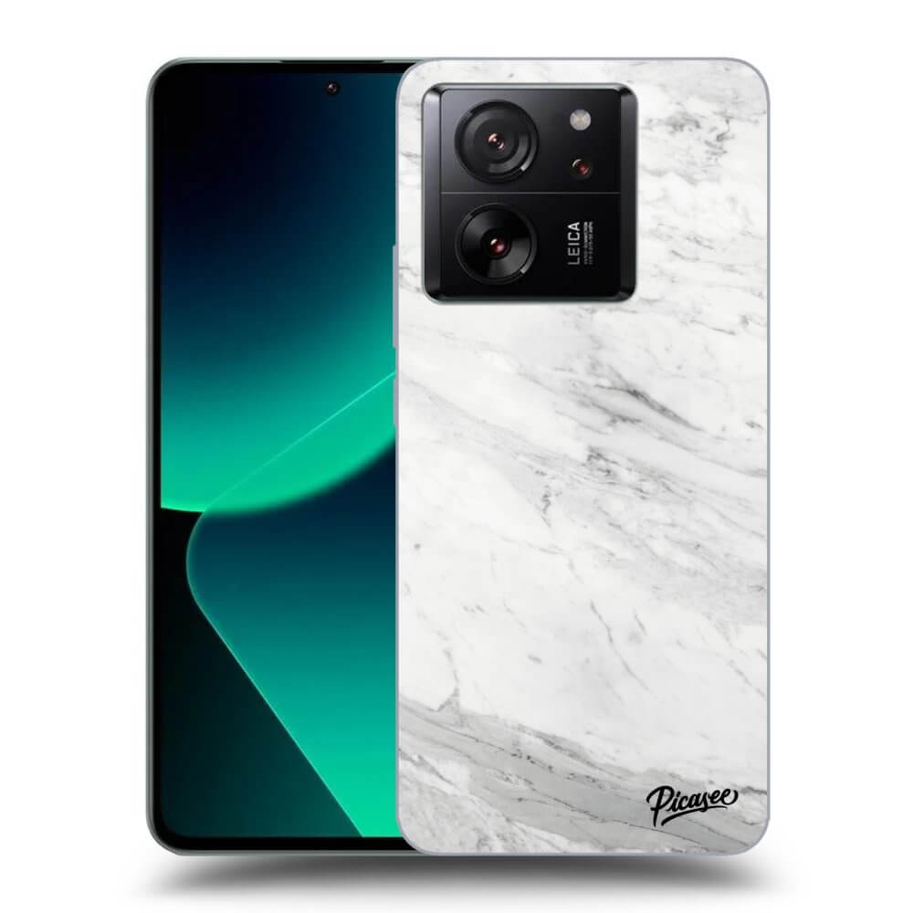 Silikonový černý Obal Pro Xiaomi 13T Pro - White Marble