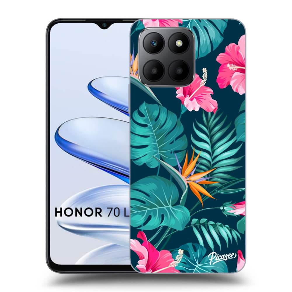 Silikonový Průhledný Obal Pro Honor 70 Lite - Pink Monstera