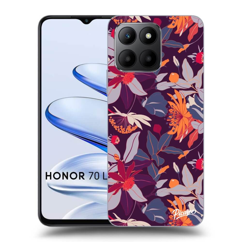 Silikonový Průhledný Obal Pro Honor 70 Lite - Purple Leaf