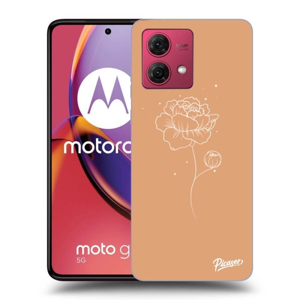 Silikonový Průhledný Obal Pro Motorola Moto G84 5G - Peonies