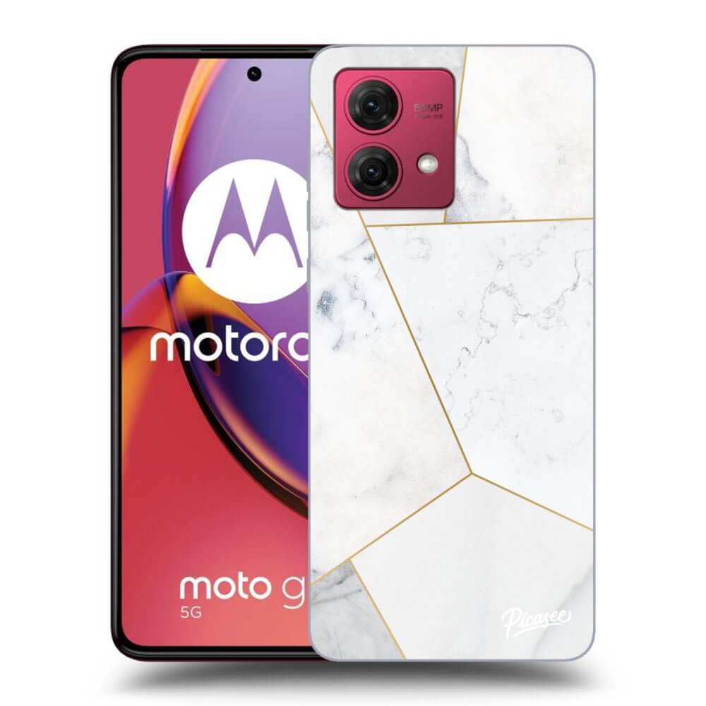 Silikonový Průhledný Obal Pro Motorola Moto G84 5G - White Tile