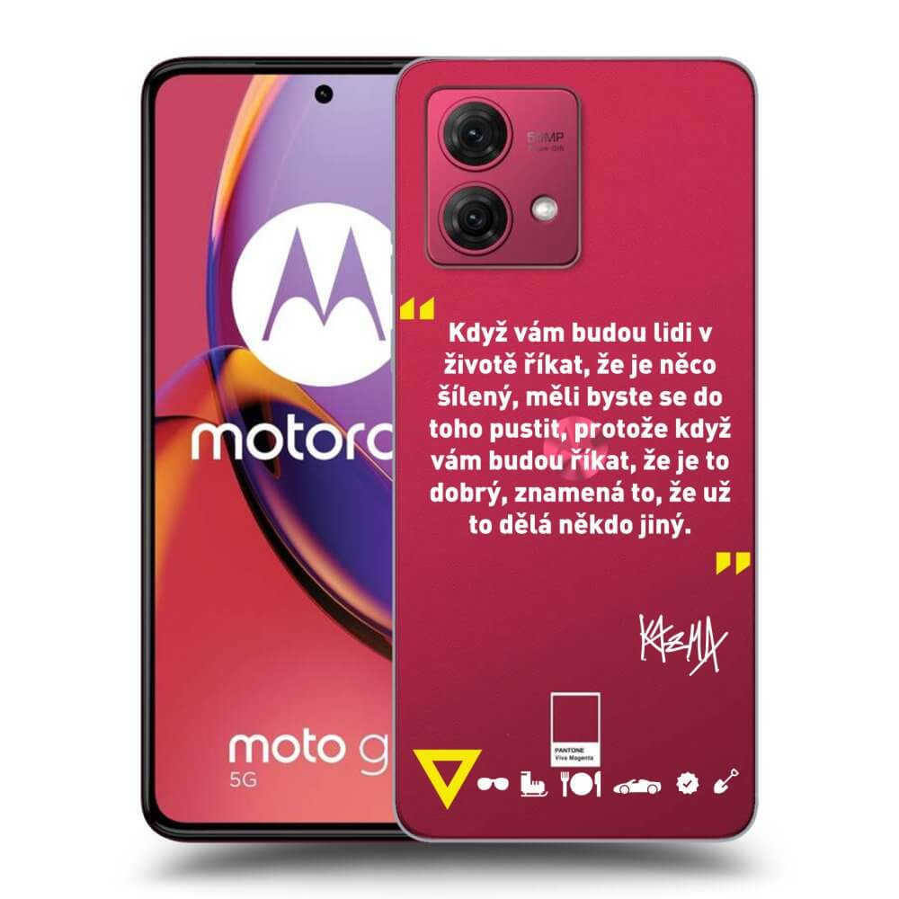 Silikonový Průhledný Obal Pro Motorola Moto G84 5G - Kazma - MĚLI BYSTE SE DO TOHO PUSTIT