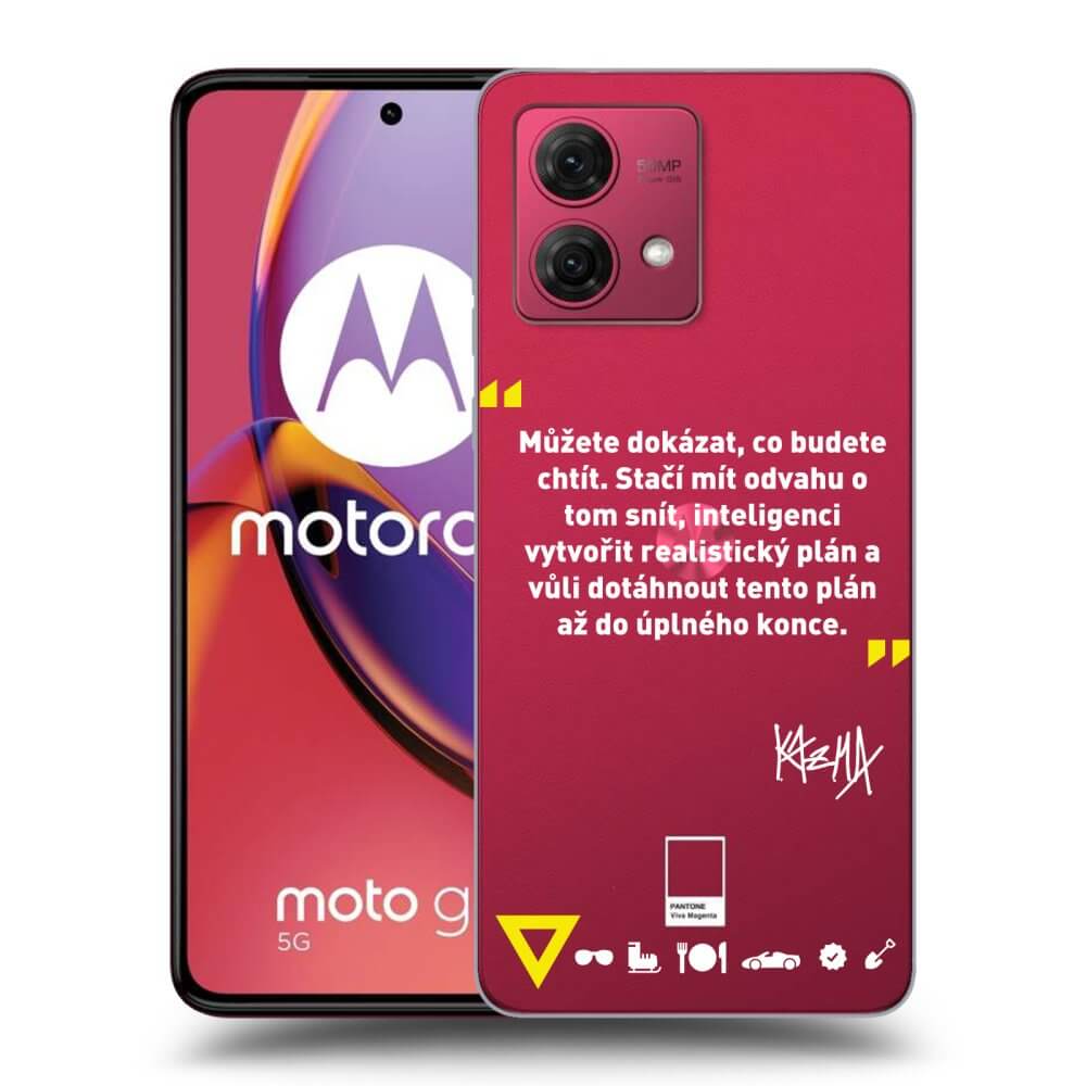 Silikonový Průhledný Obal Pro Motorola Moto G84 5G - Kazma - MŮŽETE DOKÁZAT, CO BUDETE CHTÍT