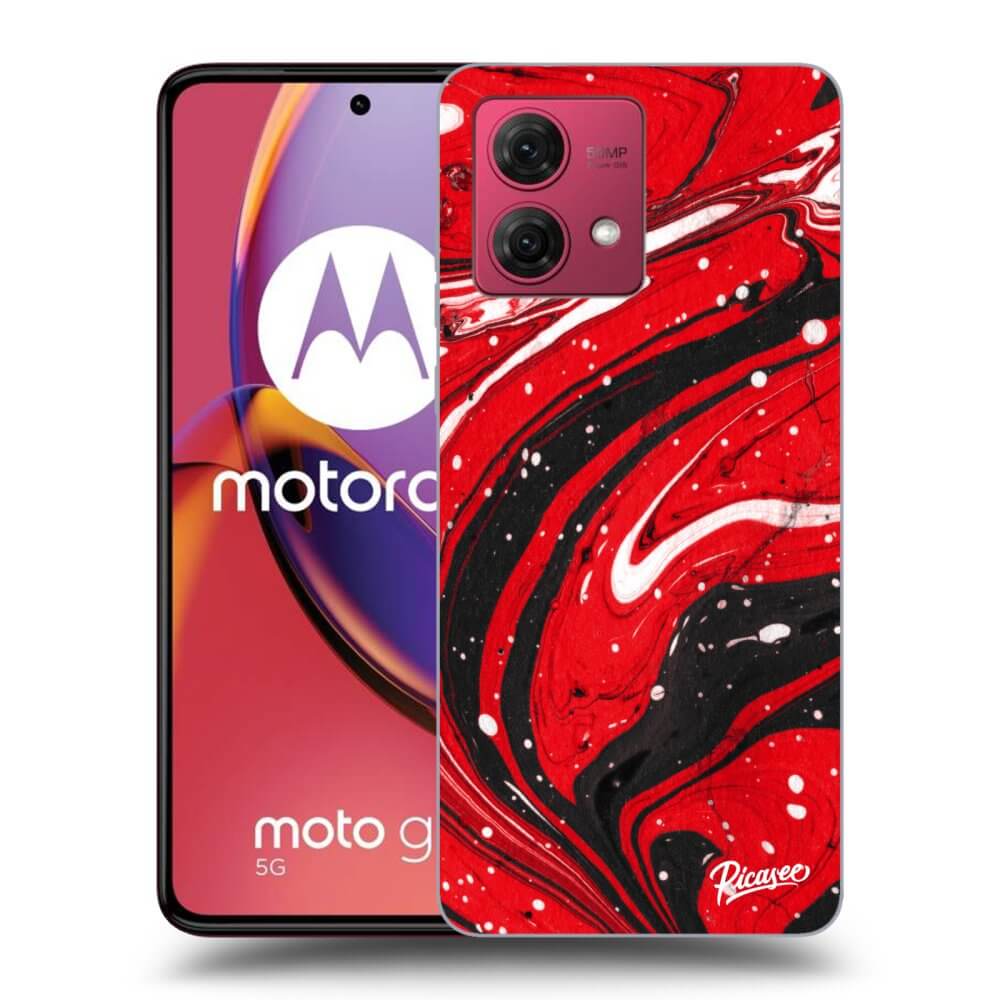 Silikonový Průhledný Obal Pro Motorola Moto G84 5G - Red Black