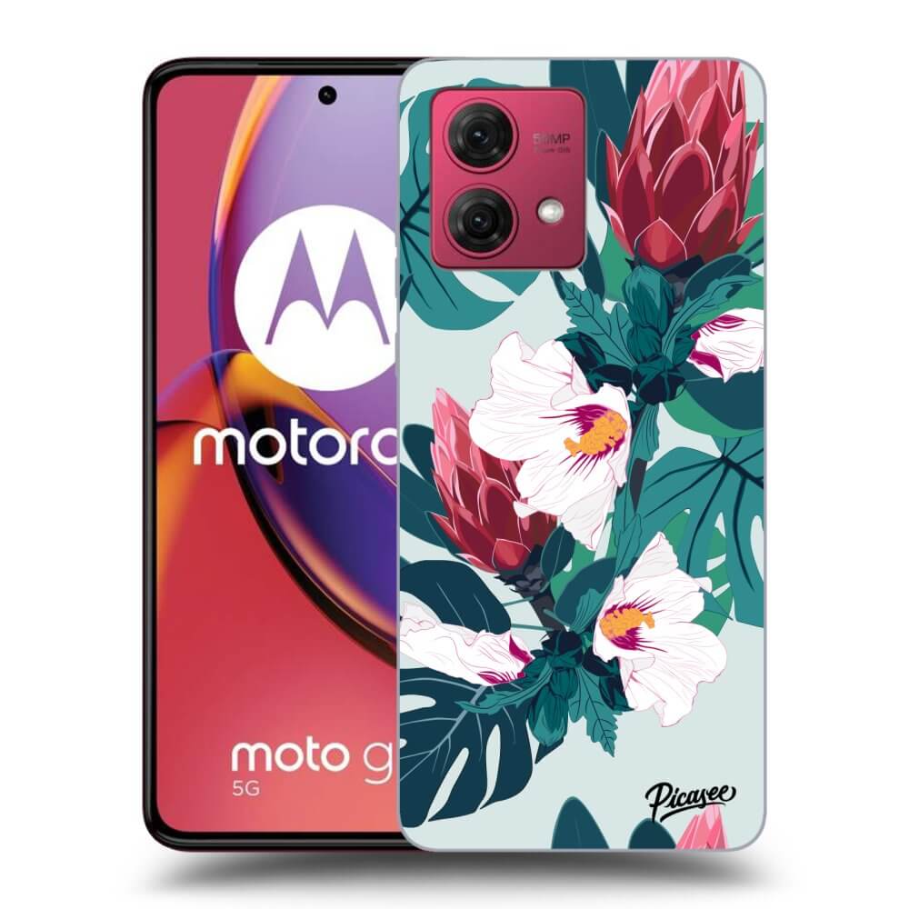 Silikonový Průhledný Obal Pro Motorola Moto G84 5G - Rhododendron