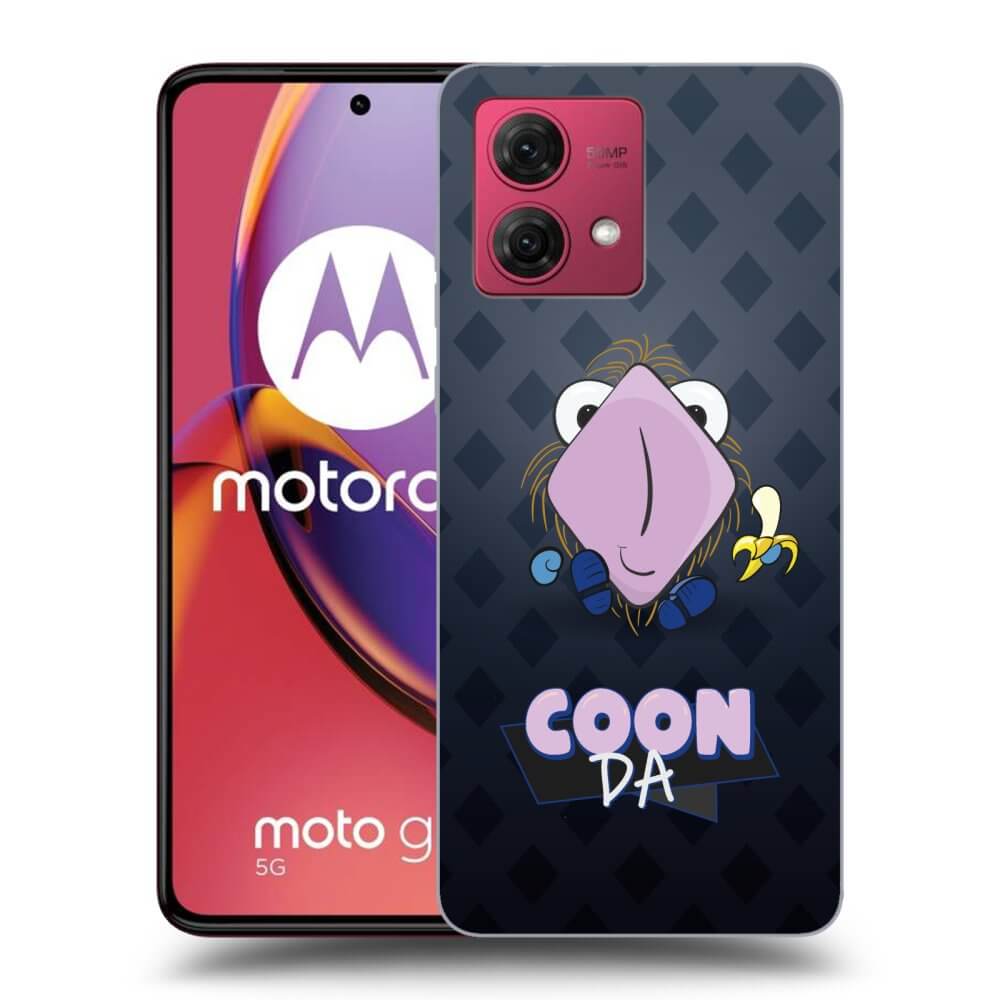 Silikonový Průhledný Obal Pro Motorola Moto G84 5G - COONDA Chlupatka - Tmavá