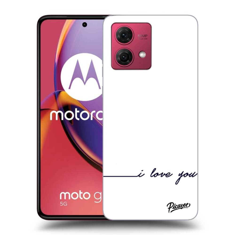 Silikonový černý Obal Pro Motorola Moto G84 5G - Miluji Tě