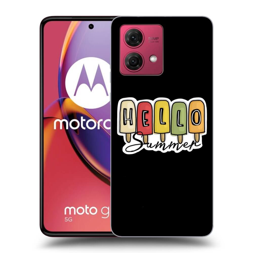 Silikonový černý Obal Pro Motorola Moto G84 5G - Ice Cream