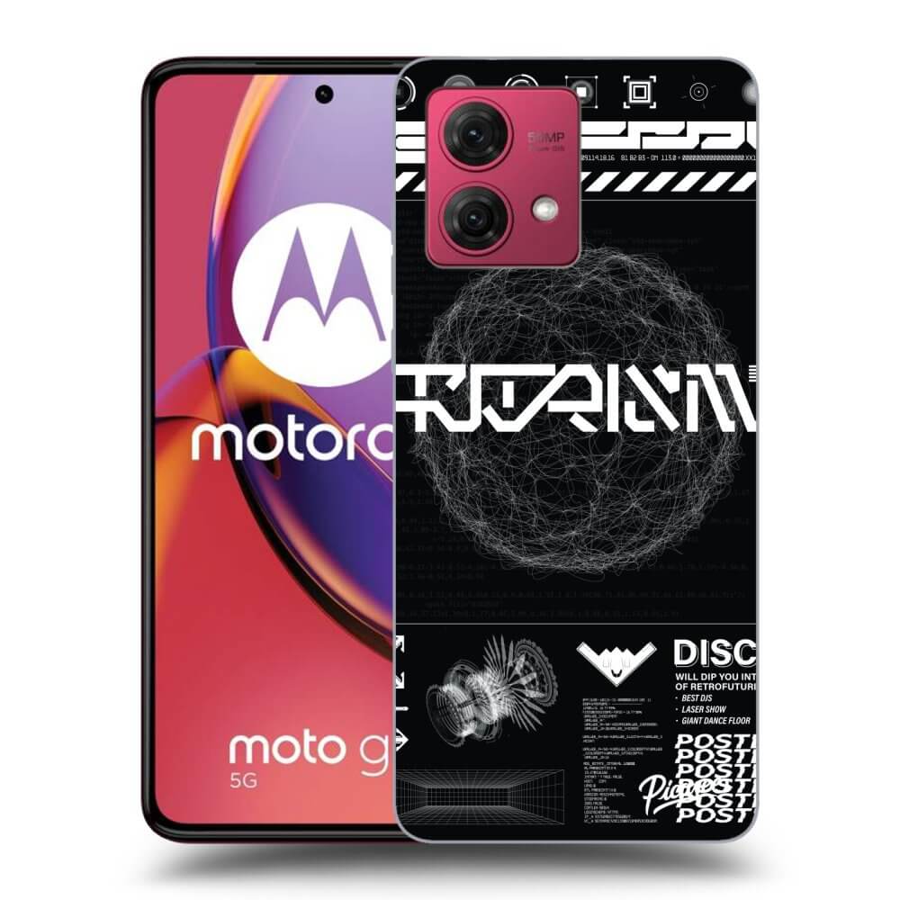 Silikonový Průhledný Obal Pro Motorola Moto G84 5G - BLACK DISCO