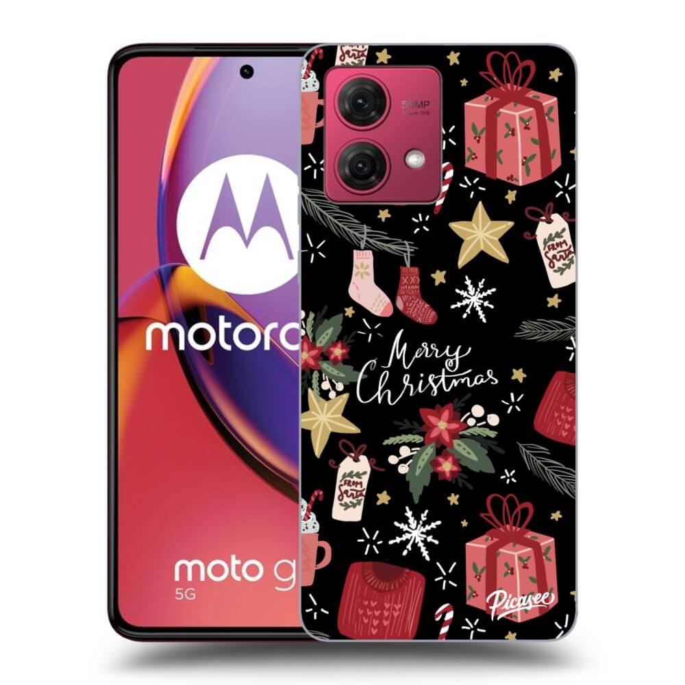 Silikonový černý Obal Pro Motorola Moto G84 5G - Christmas