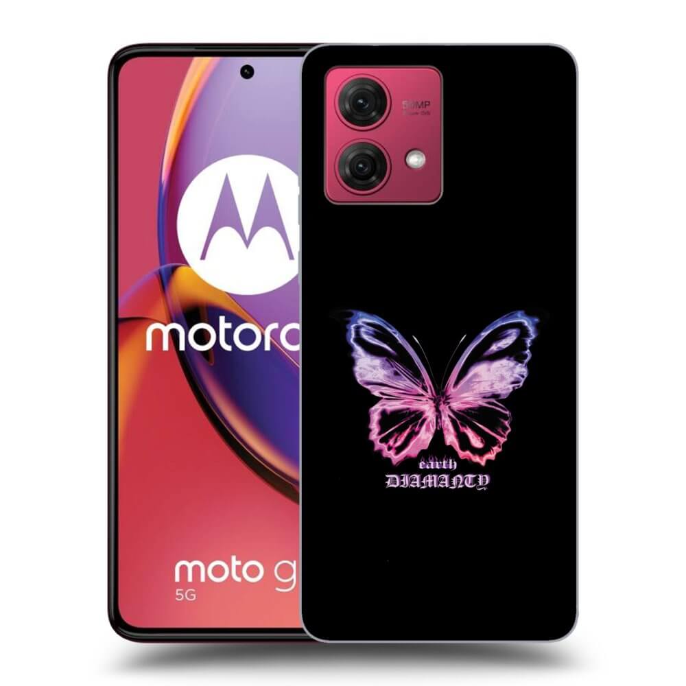 Silikonový černý Obal Pro Motorola Moto G84 5G - Diamanty Purple