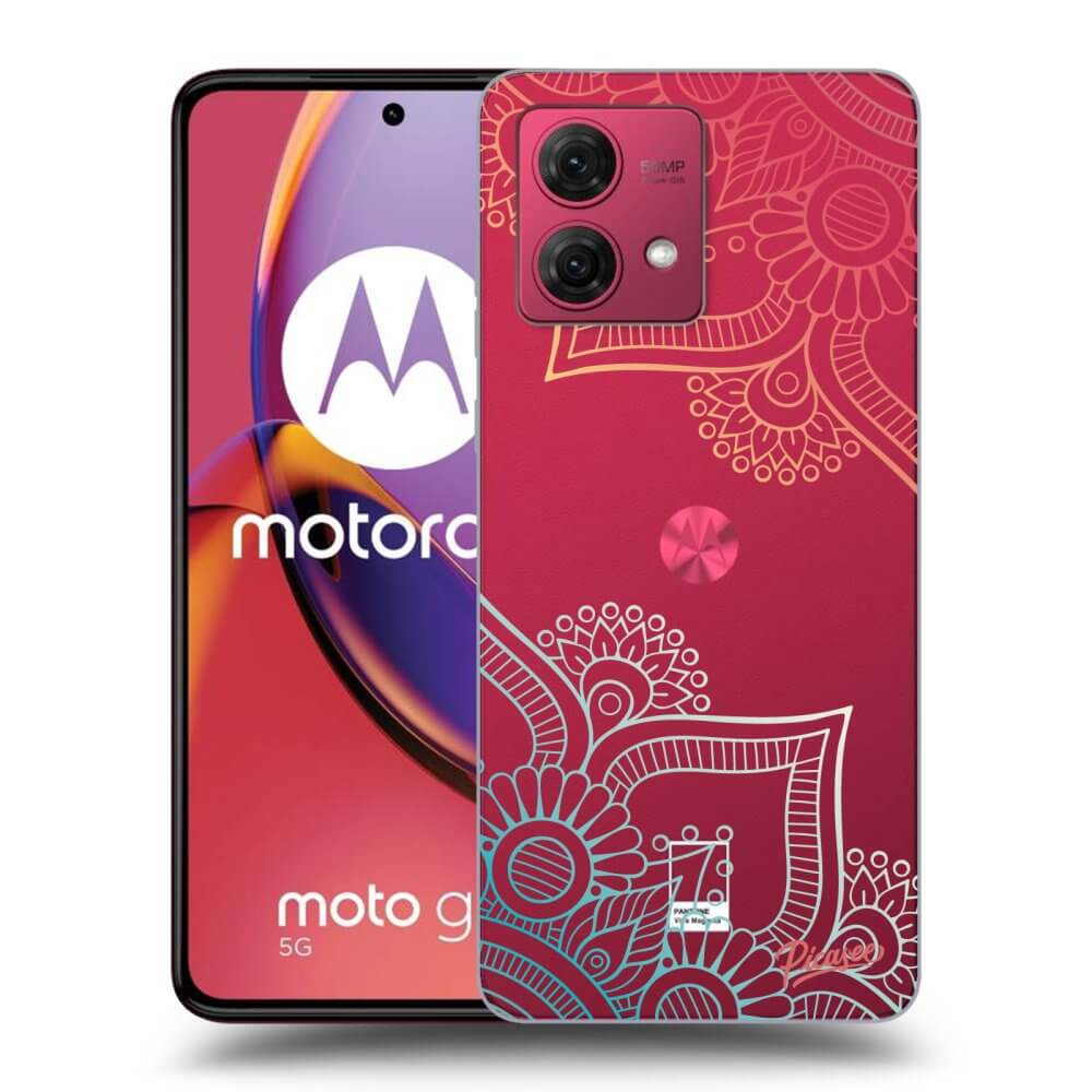 Silikonový Průhledný Obal Pro Motorola Moto G84 5G - Květinový Vzor