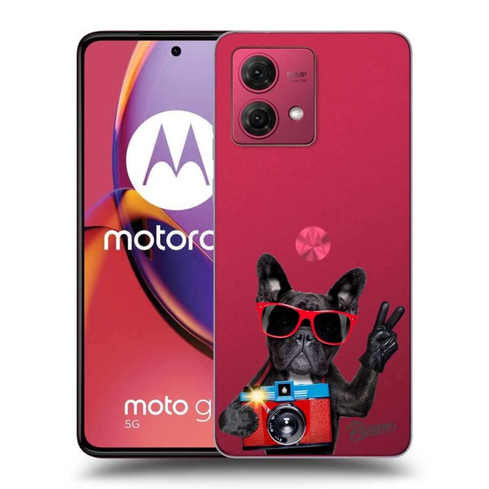 Silikonový Průhledný Obal Pro Motorola Moto G84 5G - Francouzský Buldoček